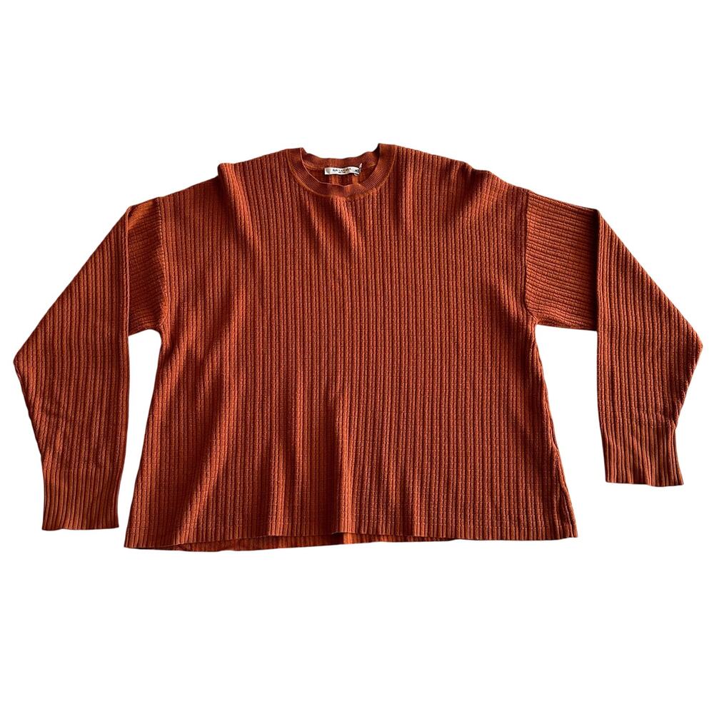 MM. LaFleur The Tyler Textured Crew Neck Clay Pullover‎ Sweater M